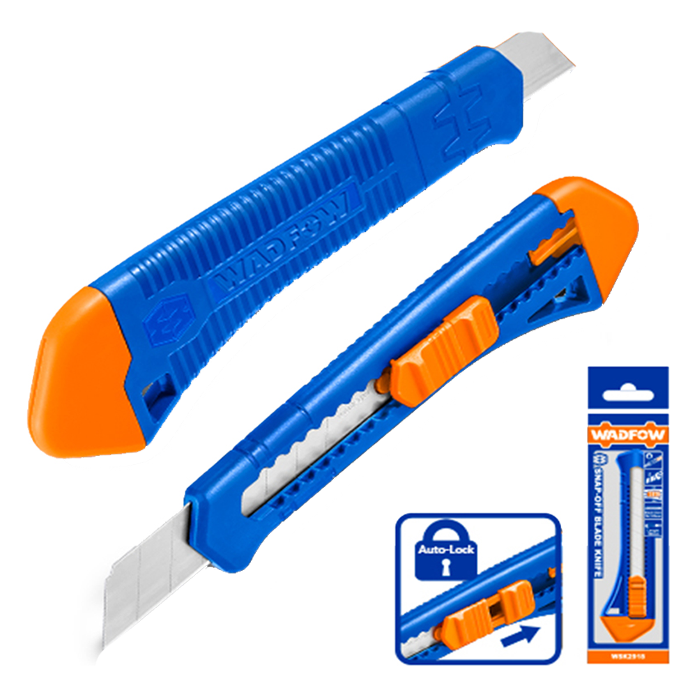 Wadfow WSK2918 Snap-off Blade Knife 18MMx100MM | Wadfow by KHM Megatools Corp. Wadfow WSK2918 Snap-off Blade Knife 18MMx100MM | Wadfow by KHM Megatools Corp.